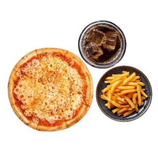 2 Pizzas Familiares + Patatas + Coca-Cola (2 lt.)