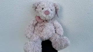 Miś Różowy z Kokardą