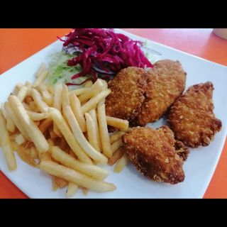 Pollo Crujiente Con Arroz