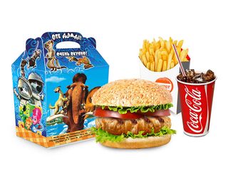 Бургер+фри+напиток на выбор+маленькая игрушка (340г)