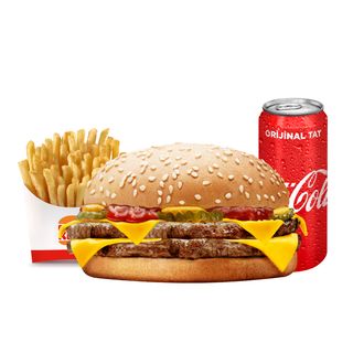 მეგა ორმაგი ჩისბურგერის მენიუ