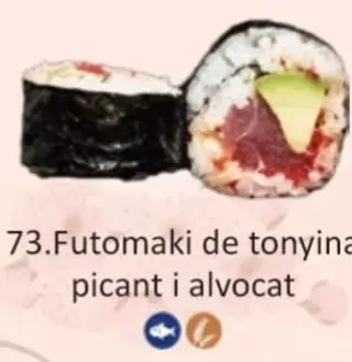 73. Futomaki De Tonyina Picant I Alvocat (8 Uds.)