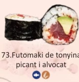 73. Futomaki De Tonyina Picant I Alvocat (8 Uds.)