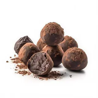 Trufas heladas con nata