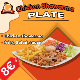 Chicken shawarma plate