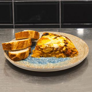 Pincho De Tortilla Con Sobrasada Y Pan