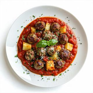 Polpette di carne con sugo di pomodoro