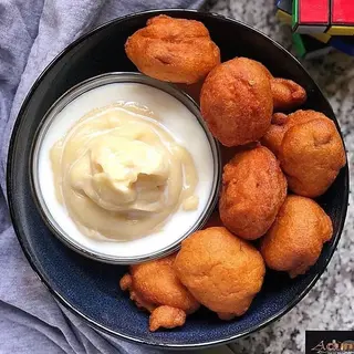 Pap or custard and beans cake 