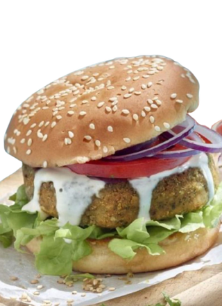 Hamburguesa Vegetal Con Patatas Y Bebida