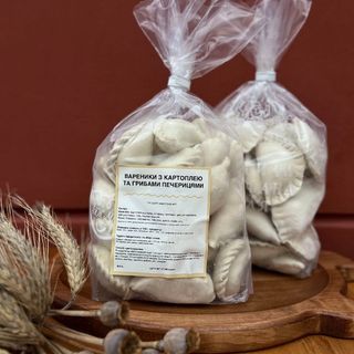 Вареники з картоплею та грибами  (1кг)