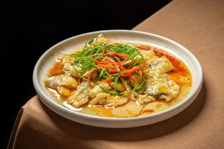 87. Branzino arrosto piccante