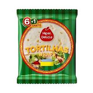 Wraps Tortilha Trigo 6+1 - Hiper Delicia 420g