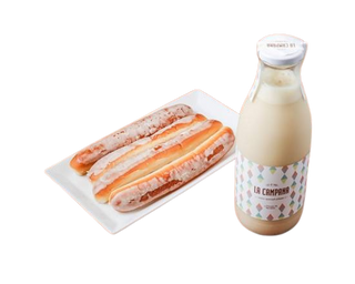 Botella de 1 Litro de Horchata Artesana y 4 Fartons Valencianos