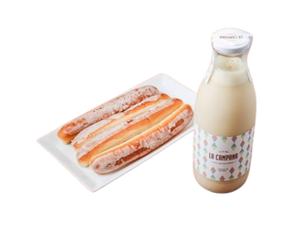 Botella de 1 Litro de Horchata Artesana y 4 Fartons Valencianos