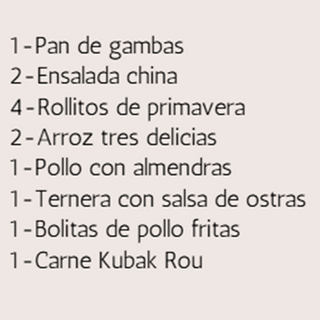 Menú (4 personas)