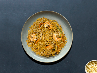 Tallarines Fritos Con Gambas