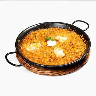 Arroz con sepia y lubina (para 2 personas)