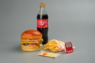 Комбо Чизбургер куриный двойной