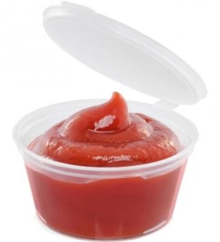 Tarrina pequeña de ketchup