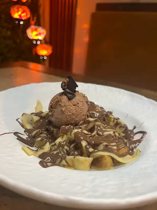 Špageti palačinke nutela + sladoled čokolada