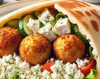 Durum falafel con feta