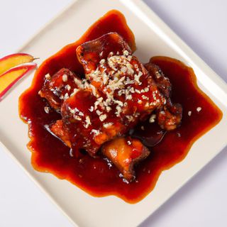 Cerdo Asado Con Salsa Agridulce