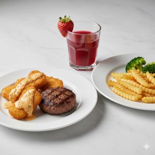 Plato Infantil Con Bebida