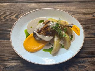 Качина ніжка з кремом батат