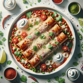 Enchiladas z jednej tortilli