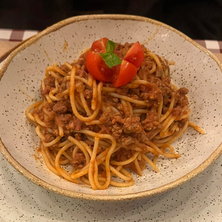Esparguete á Bolonhesa com molho Pomodoro
