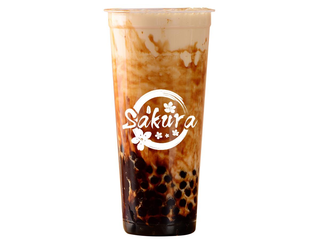 Bubble tea original with caramel