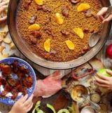 Arroz de secreto con manzana caramelizada "Sin gluten"