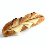 Bocadillo flauta queso curado