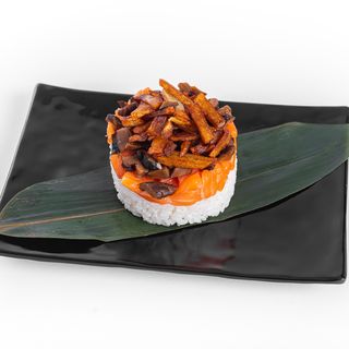 Tartare burger duplo salmone