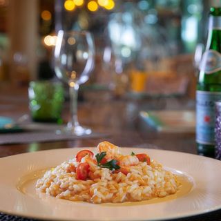 Risotto Con Gambas Y Calabaza