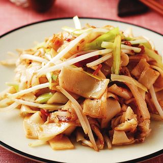(ve)83.Tagliatelle di riso con verure miste蔬菜炒河粉