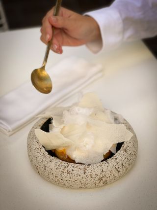 Nube de pastel de almendra