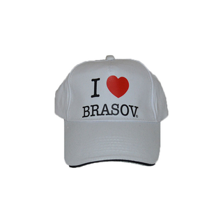 Șapcă iLoveBrasov suvenir - Alb