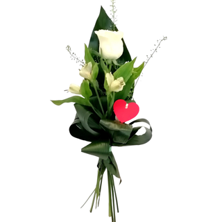 Linda Rosa Branca arranjada