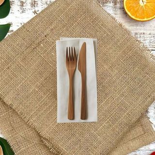 Kit di posate: forchetta, coltello e tovagliolo