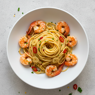 SPAGHETTI A.O.P. CU CREVETI - 450g