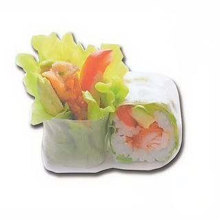 Vegetal de pollo tempura con aguacate y pepino 