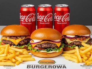 Zestaw cheeseburger średni