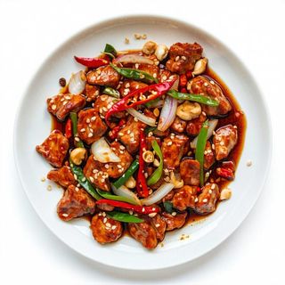 Maiale saltato con peperoncino