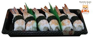 Nigiri de Langostino Cocido (6 pzas.)