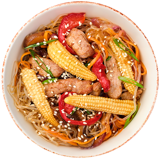 Прозора локшина зі свининою (350 г)