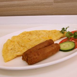 2 Pan Fried Eggs -2 Sausage - Toast - White Coffee