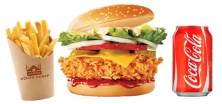 Menú Hamburguesa De Pollo Con Queso