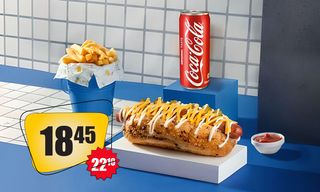 კომბო სპეც ჰოთ-დოგი  სოკო, ყველი და პაპრიკა