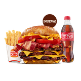 Menú Grande Duo Bacon Cheddar (3 carnes) Grande